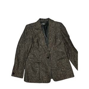 Dana Buckman Tweed Suit Metallic Thread Size 10 Petite